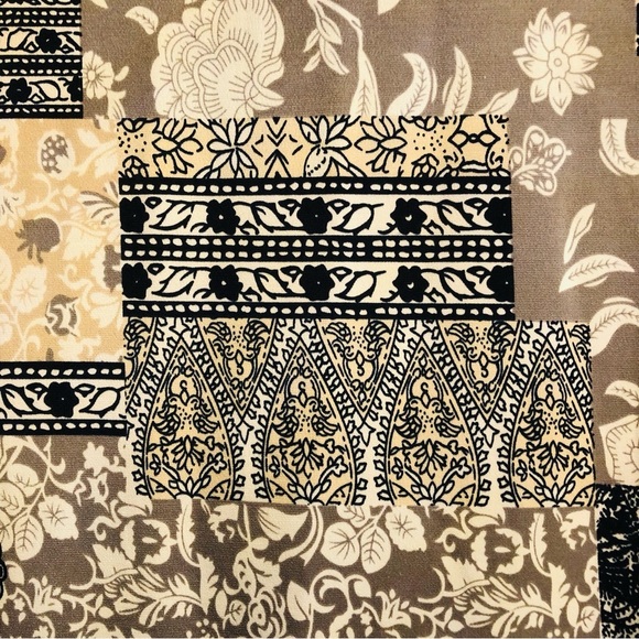 💜3/$30 Cleo Petite Medium 3/4 Sleeve Floral Print Zip Front Tunic Top - Picture 6 of 7